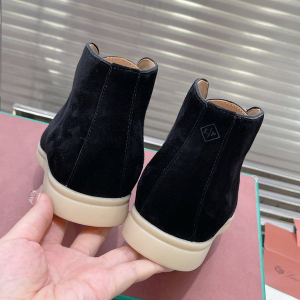 open walk chukka boot black suede