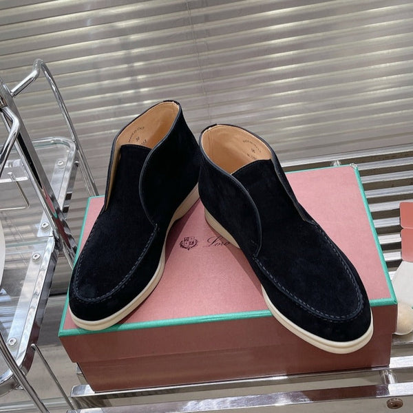 open walk chukka boot black suede