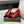 ALAIA HIGH PUMPS 10CM IN CHERRY RED SUEDE MIX BLACK CALFSKIN