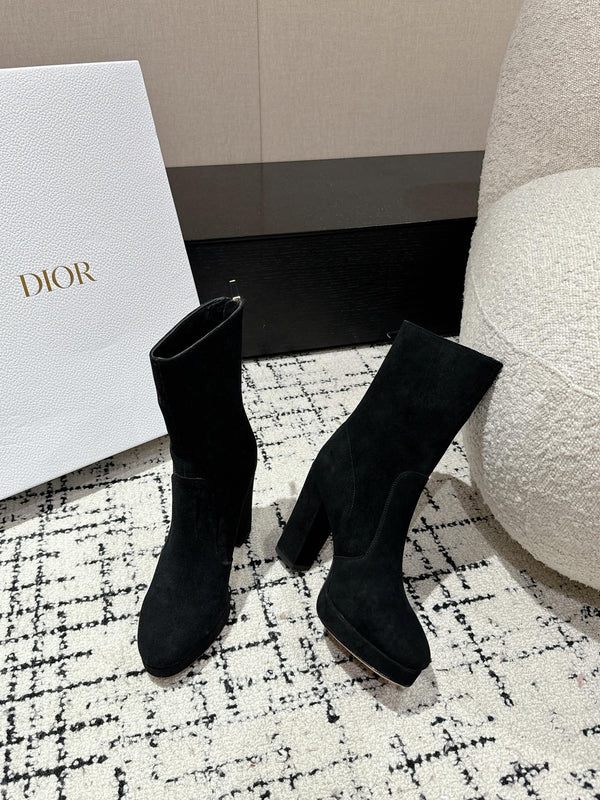 CD Ankle Boots 100mm Black Suede