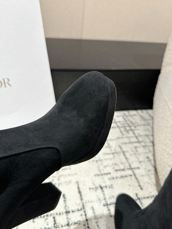 CD Ankle Boots 100mm Black Suede