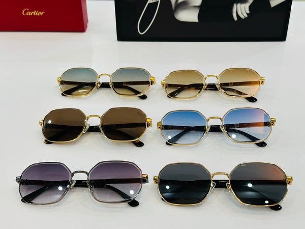 PREMIÈRE GEOMETRIC FRAME SUNGLASSES CT0492S IN METAL