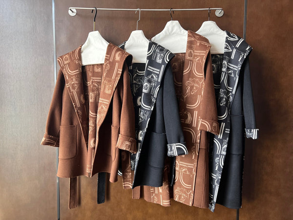 HM 25 Jacket Brown And Black Felt Fabric 300724