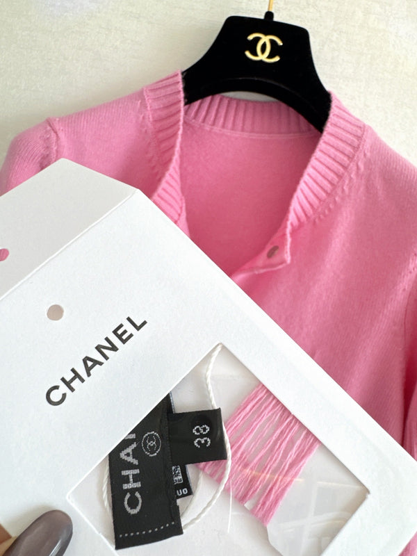 Cardigan CC 25 Bottoni in Lana Rosa 278149