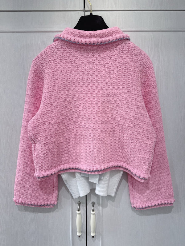 CC 25 Pink Cardigan Jacket Cotton Silk 226820