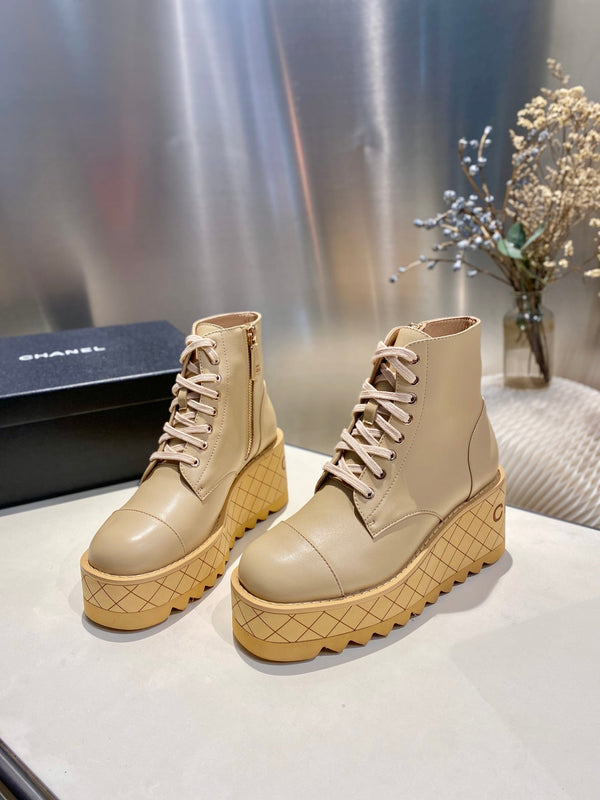 CC Ankle Boots 100m Beige Lambskin