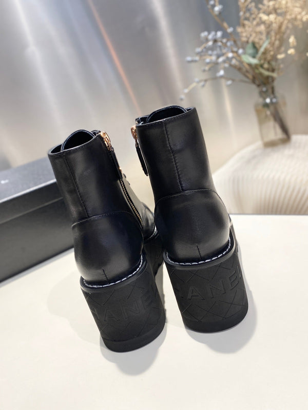 CC Ankle Boots 100m Black Lambskin