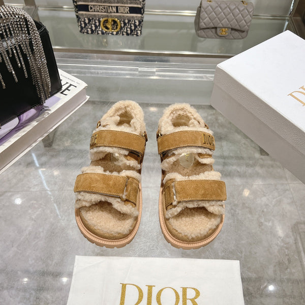 CD Dioract Sandal 40mm In Caramel Suede 996363