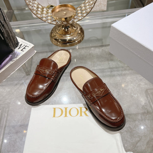 CD Boy Mule In Brown Red Glossy Calfskin 996451