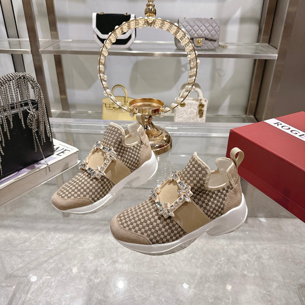 Viv Diamond Sneaker Brown Custom Woven 262956