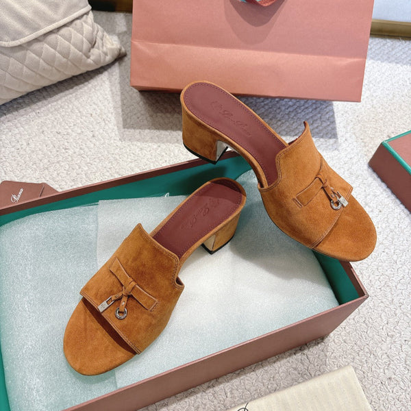 LP 25C Summer Charms Mules 55MM Kyoto Orange Suede 215032