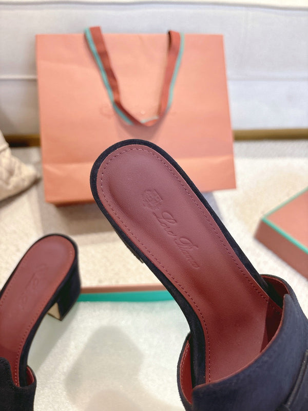 LP 25C Summer Charms Mules 55MM Navy Blue Suede 215031