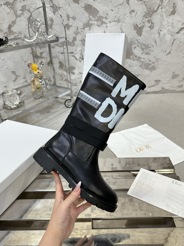 CD D-Major Boot In Black Lambskin 100578