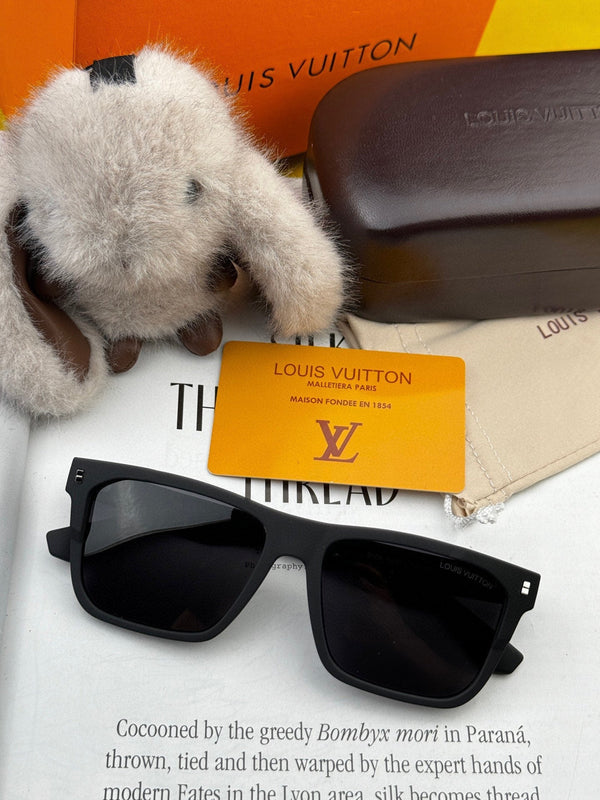 SQUARE SUNGLASS L8510 IN BLACK ACETATE FRAME