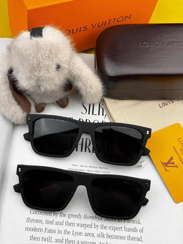 SQUARE SUNGLASS L8510 IN BLACK ACETATE FRAME