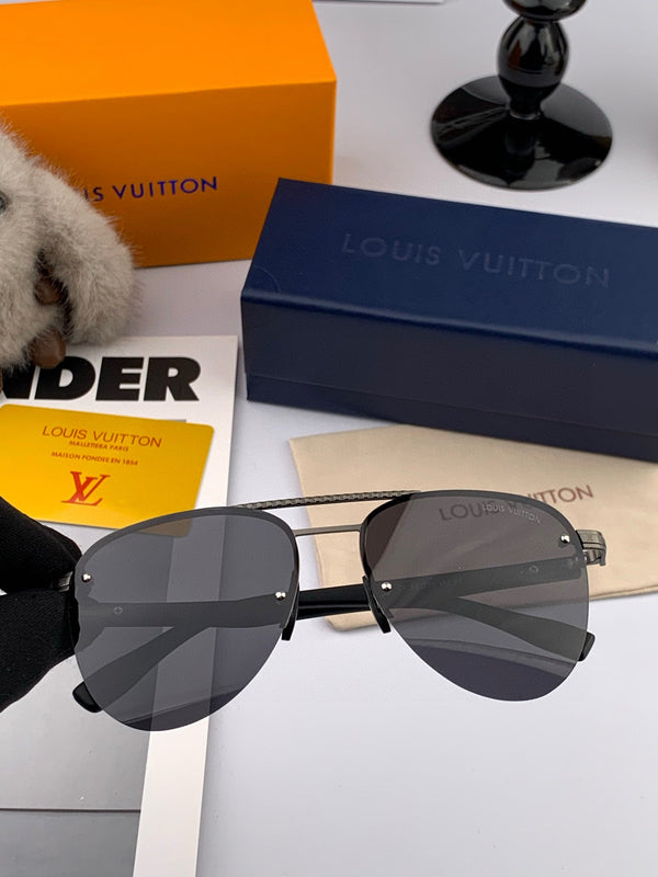 OCCHIALI DA SOLE PILOT L780664 IN METALLO LENTI NERE