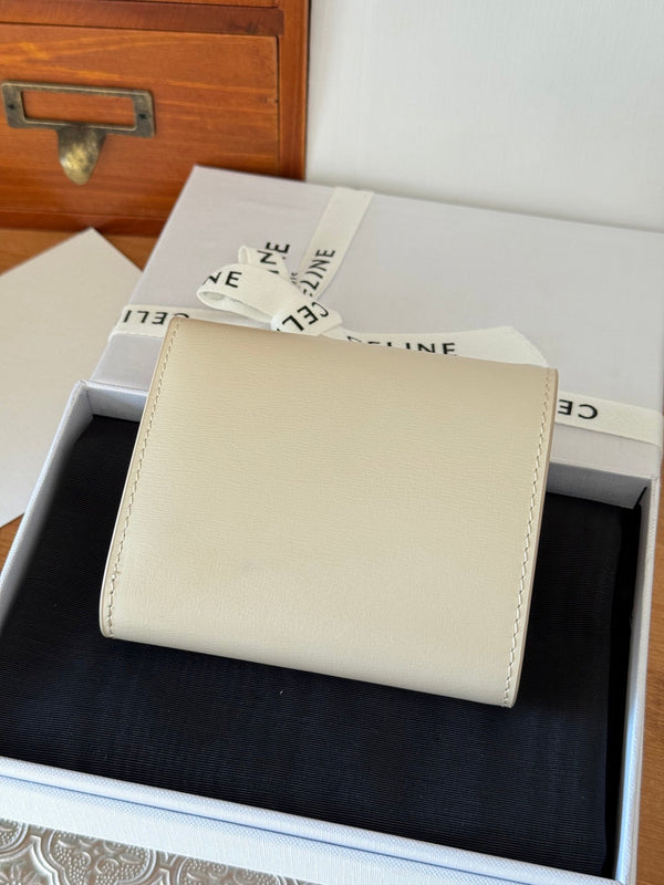 TRIOMPHE 10 CALFSKIN WALLET WHITE