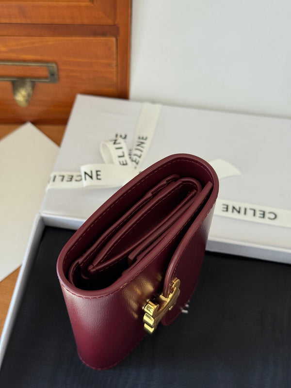TRIOMPHE 10 CALFSKIN WALLET BURGUNDY