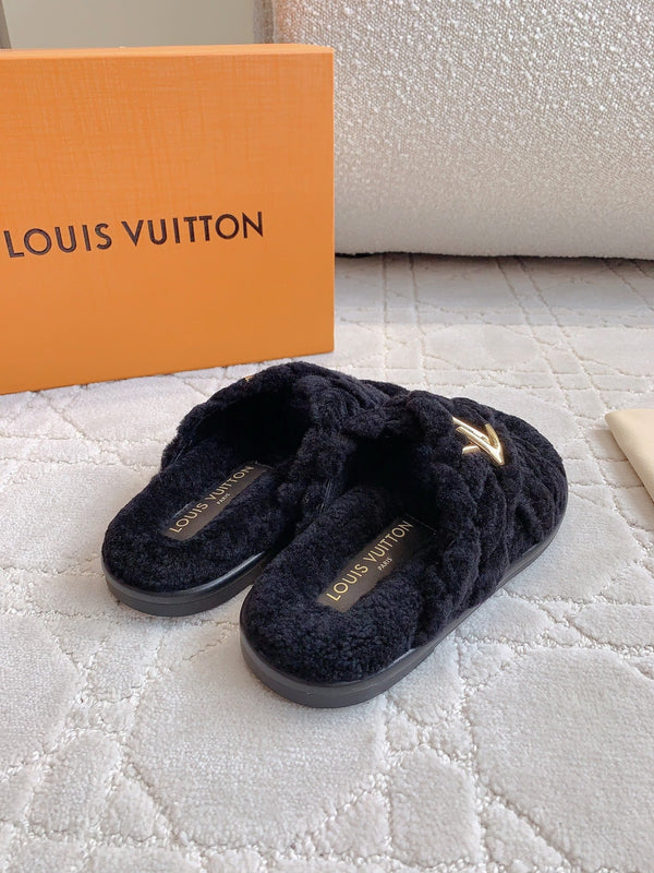 LV Bliss Comfort Mule Black Wool