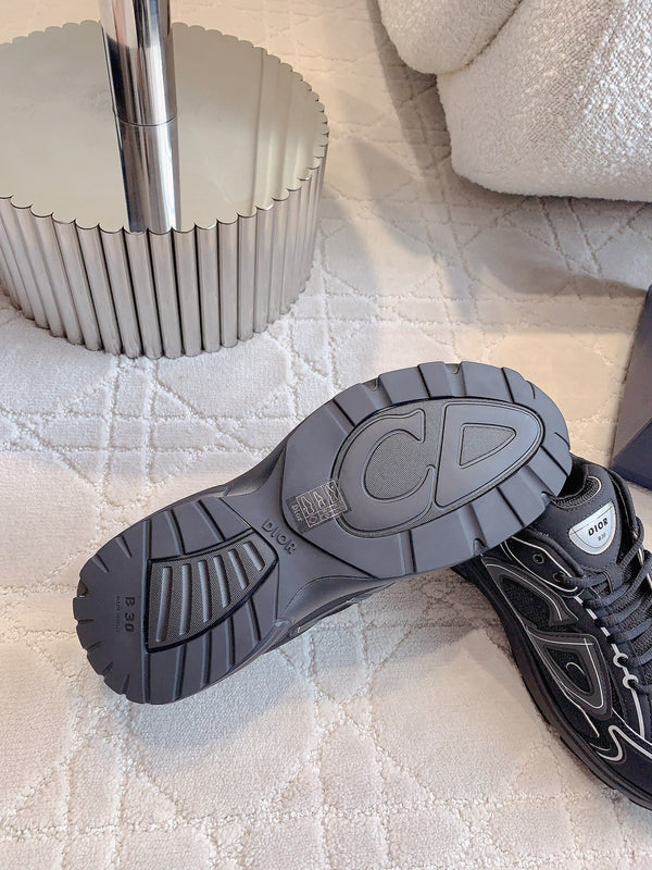 CD B30 Sneaker Black Polyester Mesh Fabric And Calfskin