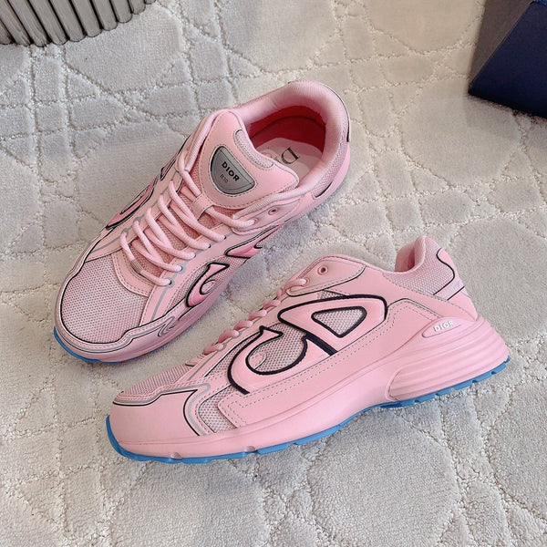 CD B30 Sneaker Pink Mix Blue White Polyester Mesh Fabric And Calfskin