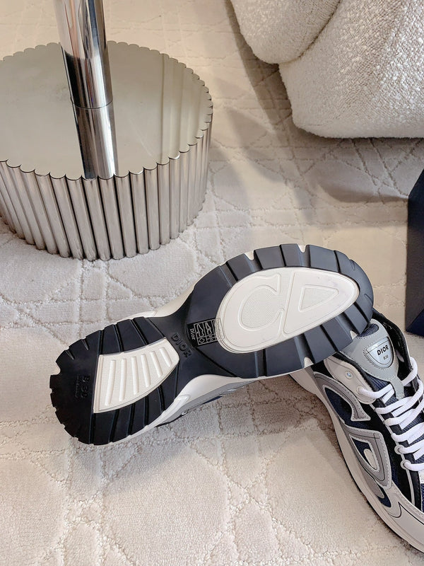 CD B30 Sneaker Charcoal Gray Polyester Mesh Fabric And Calfskin