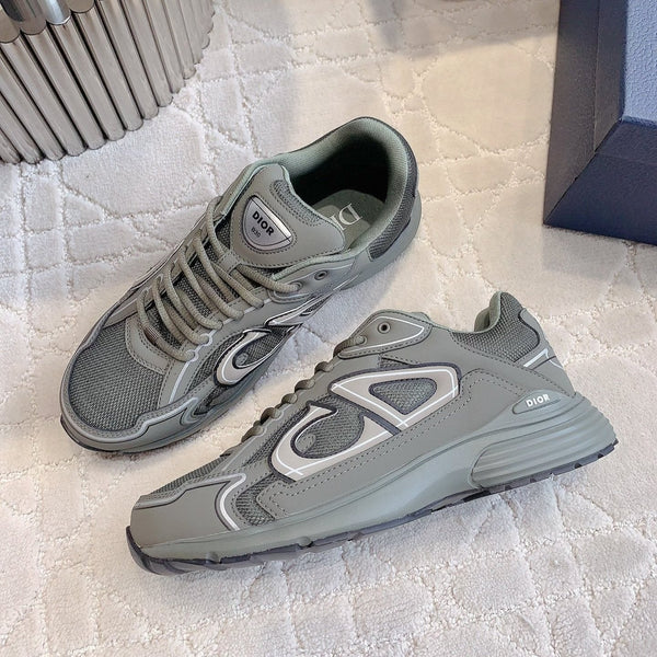 CD B30 Sneaker Dark Grey Polyester Mesh Fabric And Calfskin