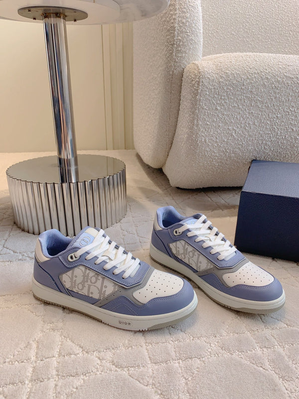 CD B27 Low-Top Sneaker White Blue Print Calfskin