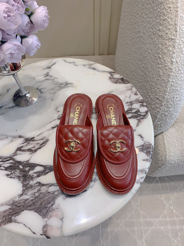 CC Mule In Brown Red Cowhide 145659