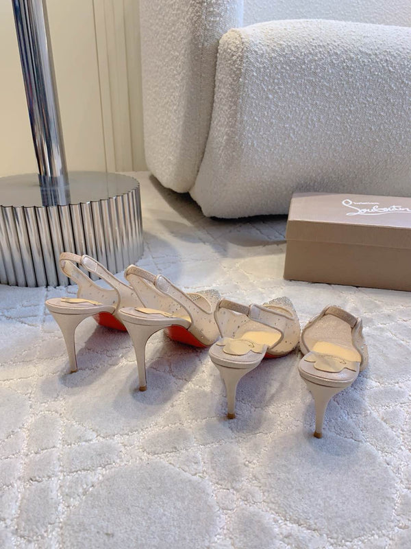 CL Follies Strass 65mm Vanilla Cream Mesh 177137