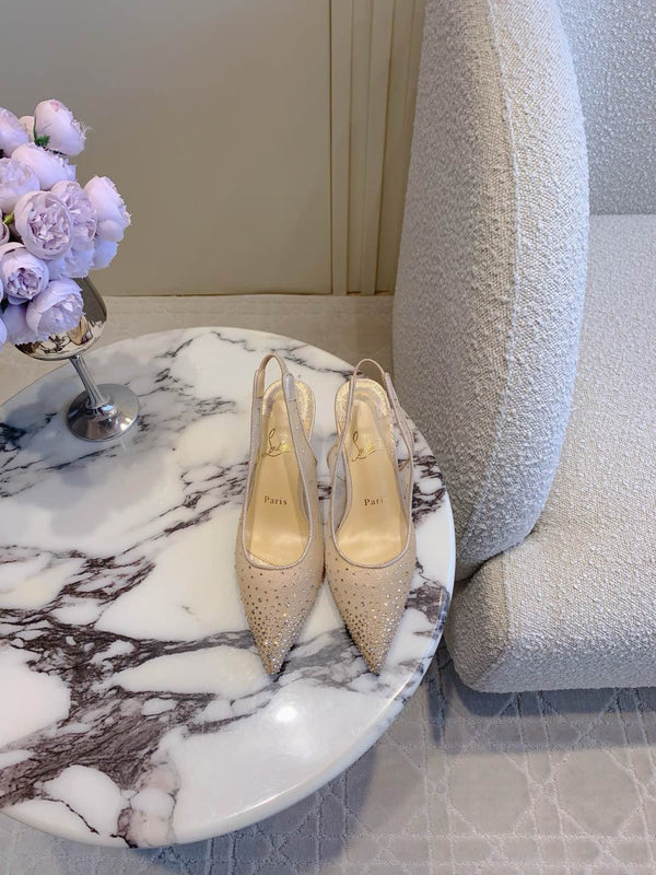 CL Follies Strass 65mm Vanilla Cream Mesh 177137