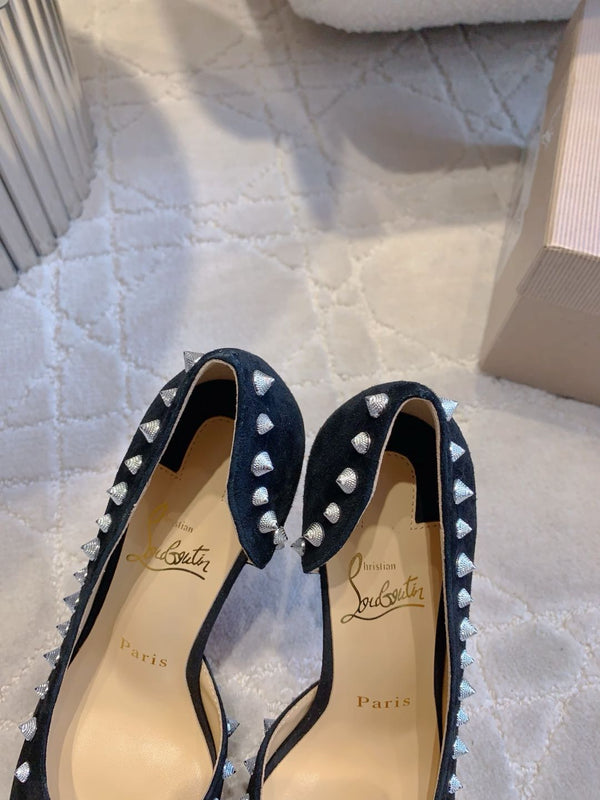 CL Irishell 85 Studded d'Orsay Pumps Black Suede 177126
