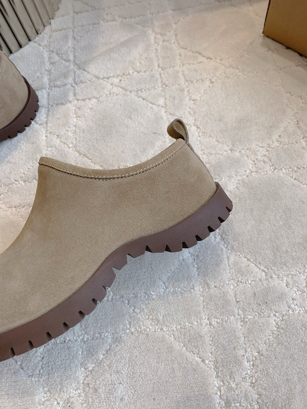 UGG Tazz Slippers Khaki Wool Suede Fleece Lining 516914