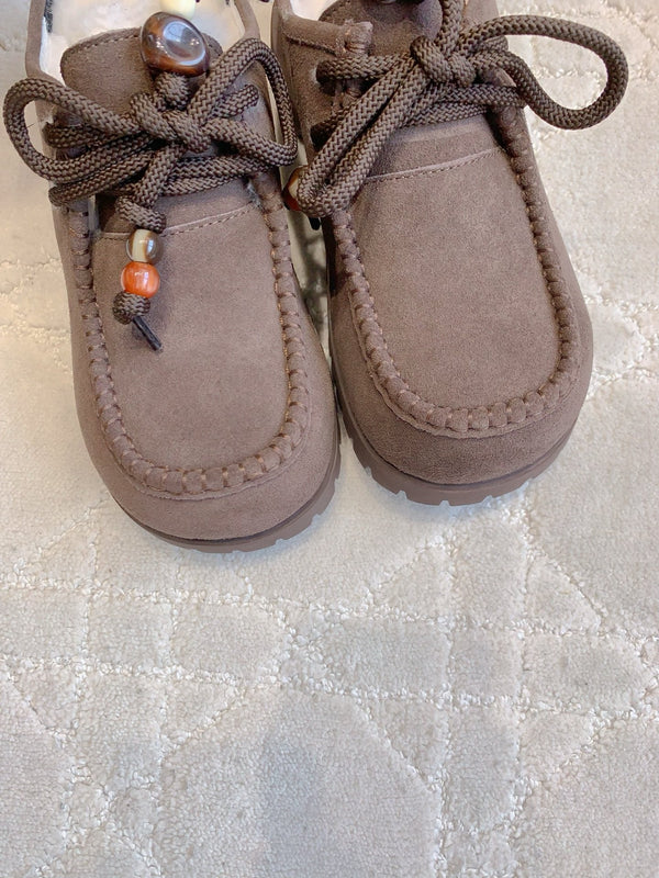 UGG Yupoo Loafers Burgundy Wool Suede Mule Fleece Lining 516909