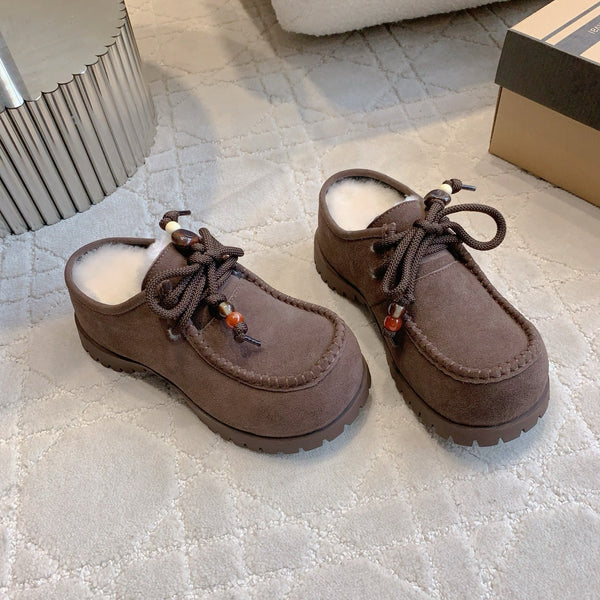 UGG Yupoo Loafers Burgundy Wool Suede Mule Fleece Lining 516909