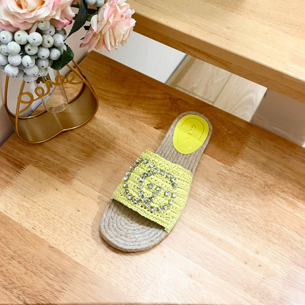 GG  Casual Style Logo Sandals Yellow