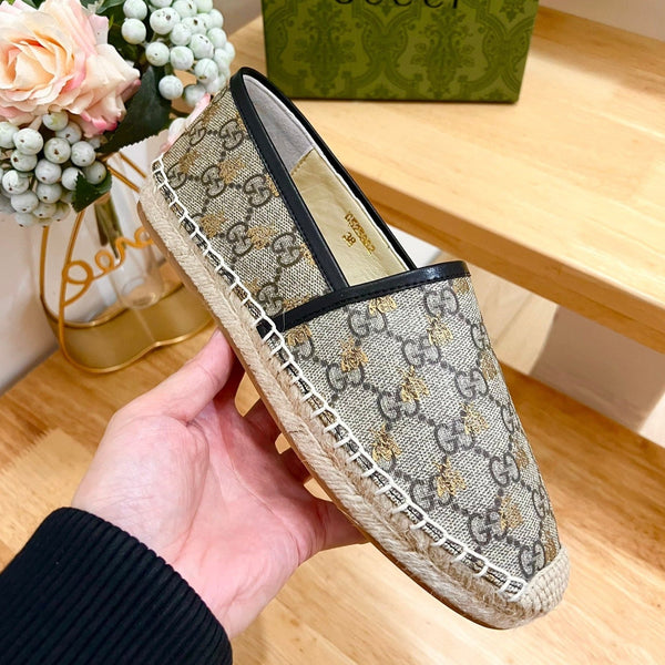 GG  Supreme Flat Shoes Brown Caro
