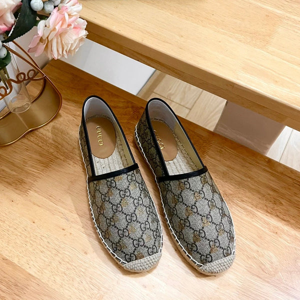 GG  Supreme Flat Shoes Brown Caro