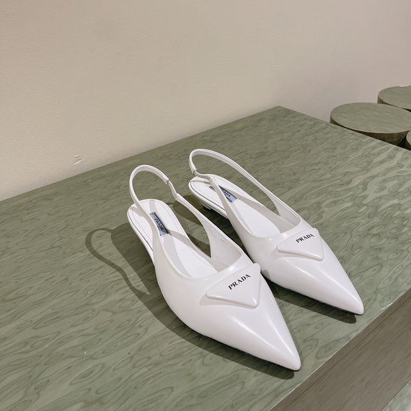 PRA 24ss Sling Back 30mm White Patent Leather 449686