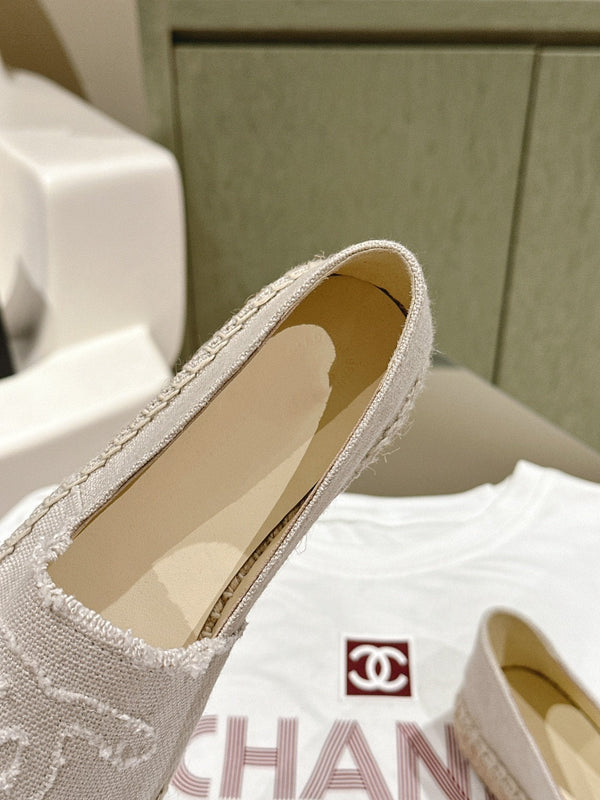 espadrillas in tela grigia nera