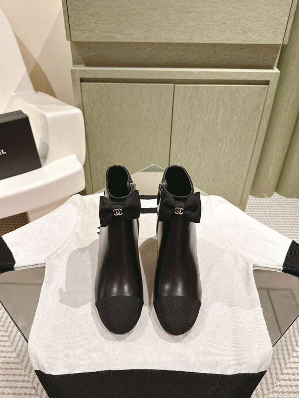 CC SHORT BOOST BLACK PURE LAMBSKIN