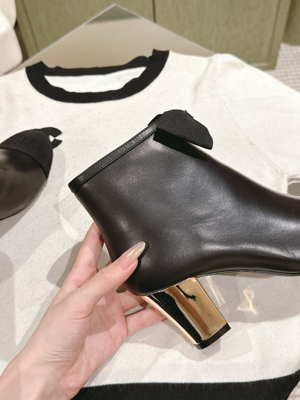 CC SHORT BOOST BLACK PURE LAMBSKIN