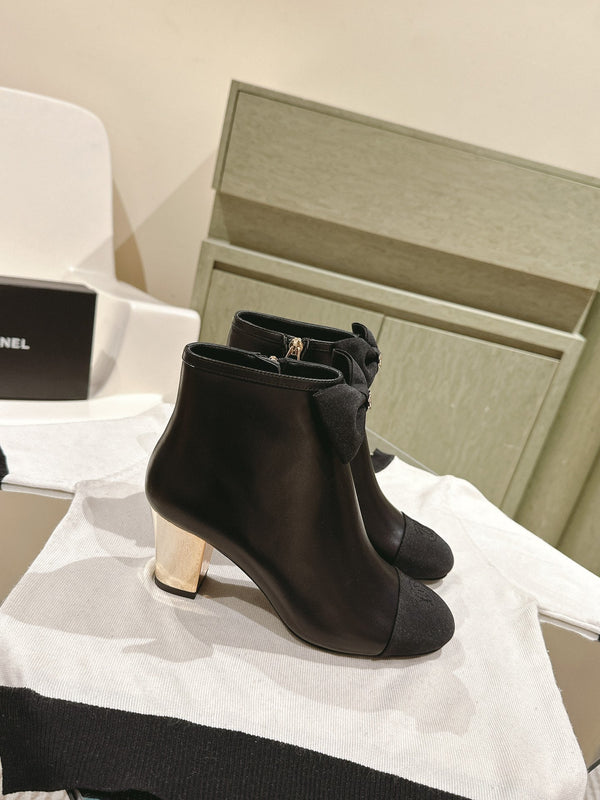 CC SHORT BOOST BLACK PURE LAMBSKIN