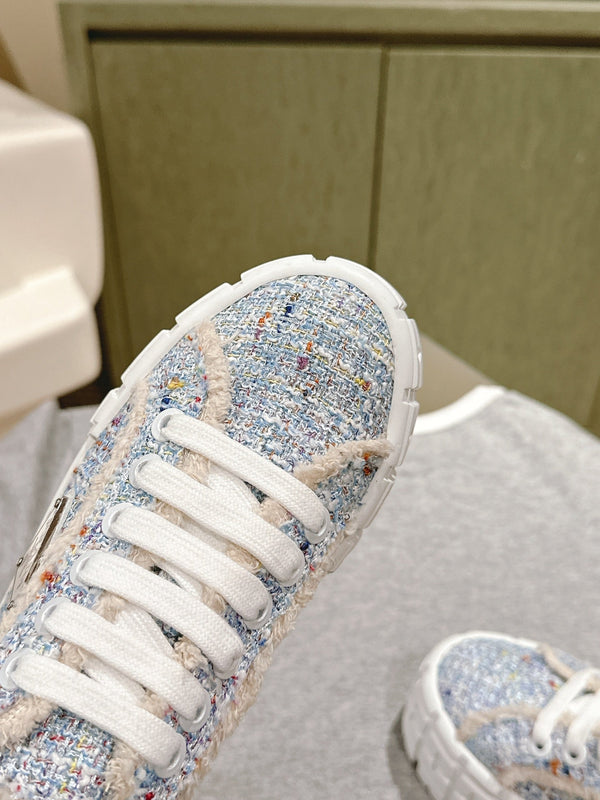 PRA DOUBLE WHEEL RE-NYLON GABARDINE SNEAKERS SKY FABRIC