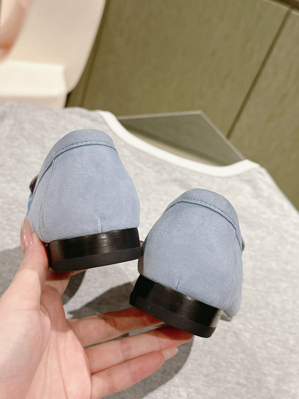 HM Mocassins Royal Loafers Pastel Blue Suede 445015