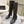 CC 24 FW Knee-High Boots with Chain 70mm Black Cowhide 447186