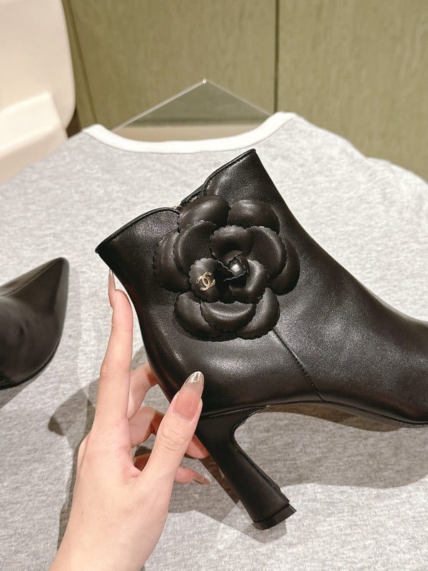 CC Ankle Boots 85mm Black Lambskin