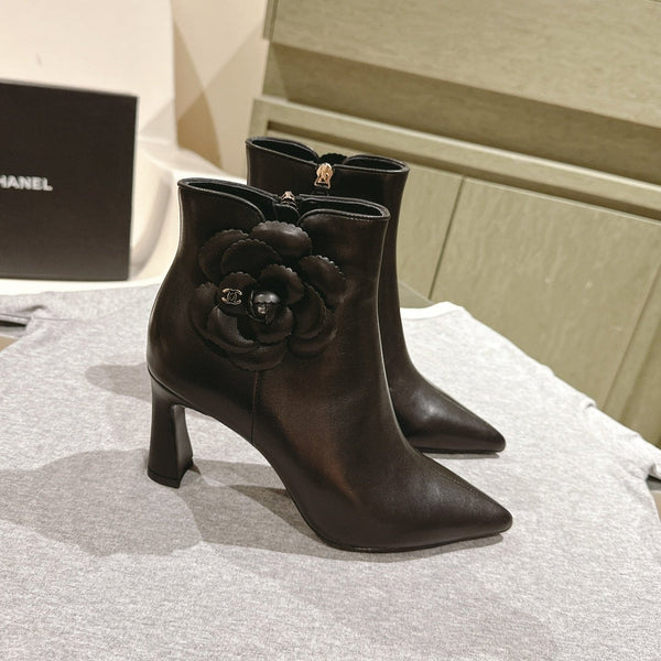 CC Ankle Boots 85mm Black Lambskin