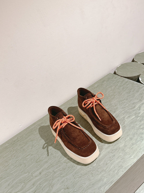 Miu Ankle Boots Caramel Suede