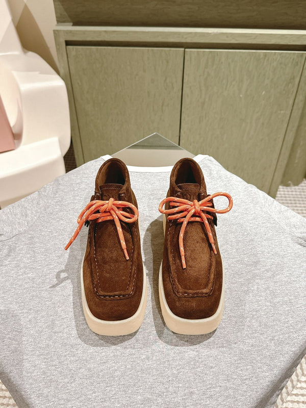 Miu Ankle Boots Caramel Suede